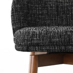 Ensemble de 2 tabourets de comptoir pivotants modernes avec siège rembourré, chaises d'îlot de cuisine ou de bar à domicile rotatives à 360° avec pieds en bois massif-Panipeachy