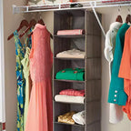 ClosetMaid 3145400 Organiseur de Rangement Suspendu à 8 Étages en Tissu Non Tissé avec Cadre Métallique pour Chambre, Salle de Bain, Cuisine, Garage, Marron