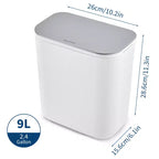 Poubelle suspendue avec couvercle, poubelle de compostage de cuisine sous évier, à monter sur porte d'armoire ou à fixation adhésive, récipient à déchets alimentaires en PP avec couvercle en acier inoxydable