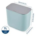 Poubelle suspendue avec couvercle, poubelle de compostage de cuisine sous évier, à monter sur porte d'armoire ou à fixation adhésive, récipient à déchets alimentaires en PP avec couvercle en acier inoxydable