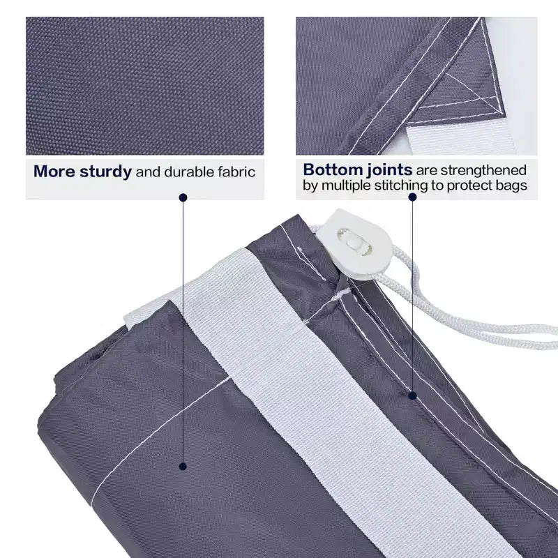 Narwey Lot de 2 sacs à linge XL en nylon avec sangle, grand organisateur de vêtements sales