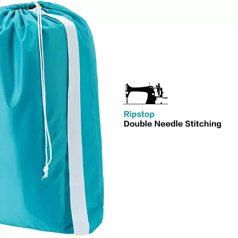 Narwey Lot de 2 sacs à linge XL en nylon avec sangle, grand organisateur de vêtements sales