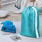 Narwey Lot de 2 sacs à linge XL en nylon avec sangle, grand organisateur de vêtements sales