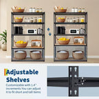 Étagère de Rangement de Garage Robuste à 5 Niveaux, Unité d'Étagères Métalliques Réglables, Capacité de 1134 kg, 122 x 46 x 183 cm, Cadre en Acier Sans Boulons, Panneaux MDF