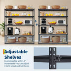 Étagère de Rangement de Garage Robuste à 5 Niveaux, Unité d'Étagères Métalliques Réglables, Capacité de 1134 kg, 122 x 46 x 183 cm, Cadre en Acier Sans Boulons, Panneaux MDF