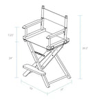 Chaise de réalisateur hauteur comptoir - Cadre noir