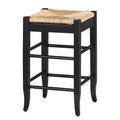 Rush Seat Hardwood Counter Height Barstool Black - Boraam