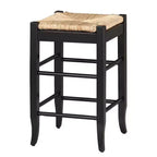 Rush Seat Hardwood Counter Height Barstool Black - Boraam