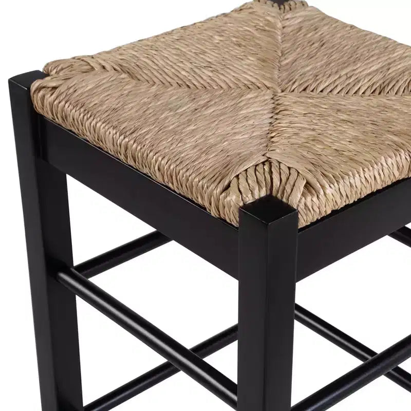 Tabouret de bar hauteur comptoir en bois dur à assise Rush - Boraam