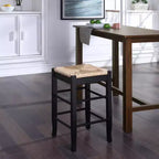 Tabouret de bar hauteur comptoir en bois dur à assise Rush - Boraam