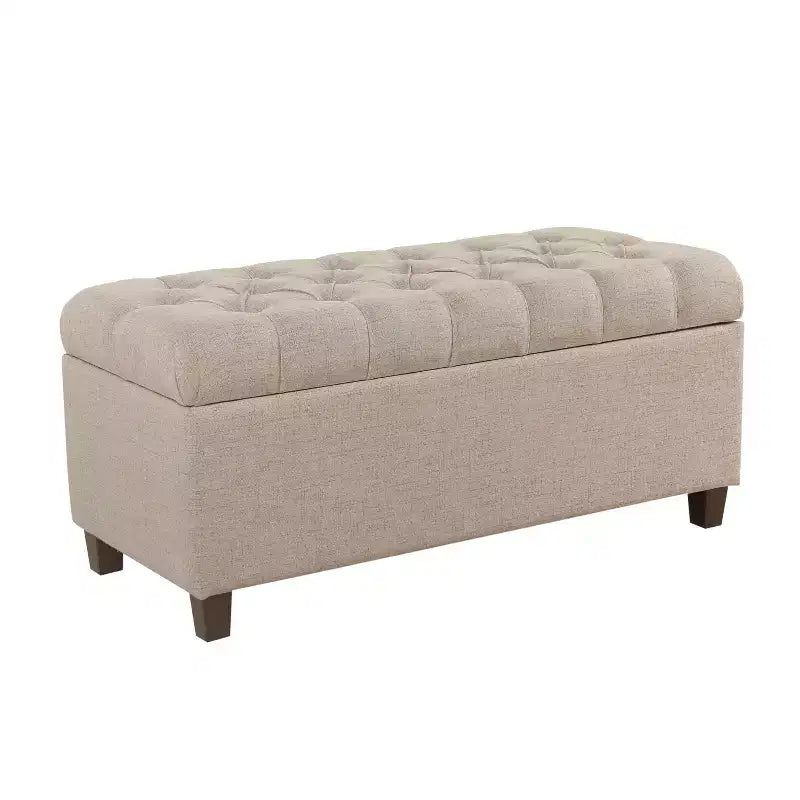 Banc de rangement capitonné Ainsley – HomePop