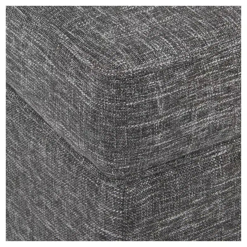 Pouf de rangement carré Cole Classics avec couvercle amovible - HomePop