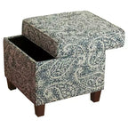 Pouf de rangement carré Cole Classics avec couvercle amovible - HomePop