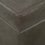 Pouf de rangement carré Cole Classics avec couvercle amovible - HomePop
