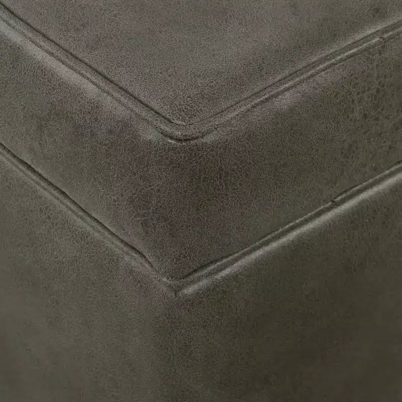 Pouf de rangement carré Cole Classics avec couvercle amovible - HomePop