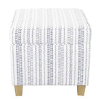 Pouf de rangement carré Cole Classics avec couvercle amovible - HomePop