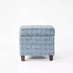 Pouf de rangement carré Cole Classics avec couvercle amovible - HomePop