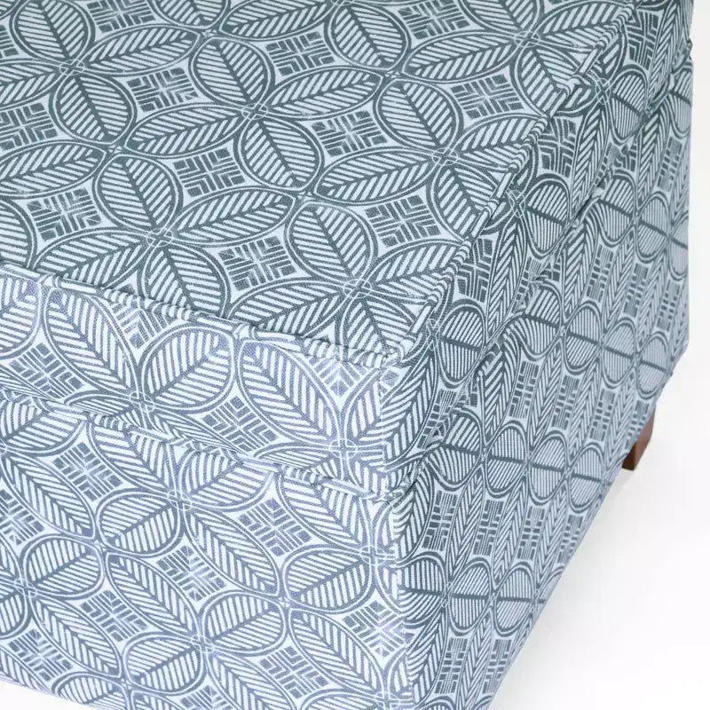 Pouf de rangement carré Cole Classics avec couvercle amovible - HomePop