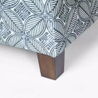 Pouf de rangement carré Cole Classics avec couvercle amovible - HomePop