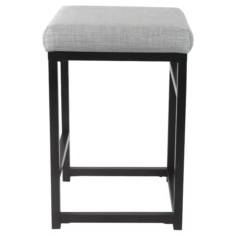 Tabouret de bar en métal à hauteur de comptoir à dossier ouvert - HomePop