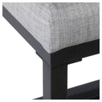 Tabouret de bar en métal à hauteur de comptoir à dossier ouvert - HomePop