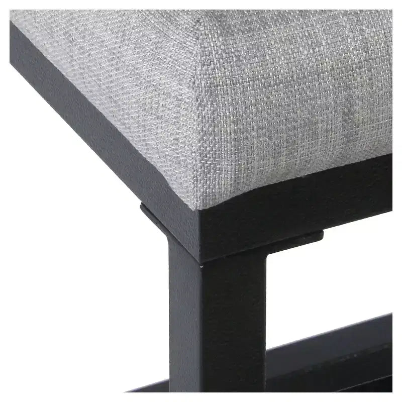 Tabouret de bar en métal à hauteur de comptoir à dossier ouvert - HomePop
