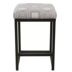 Tabouret de bar en métal à hauteur de comptoir à dossier ouvert - HomePop