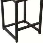Tabouret de bar en métal à hauteur de comptoir à dossier ouvert - HomePop