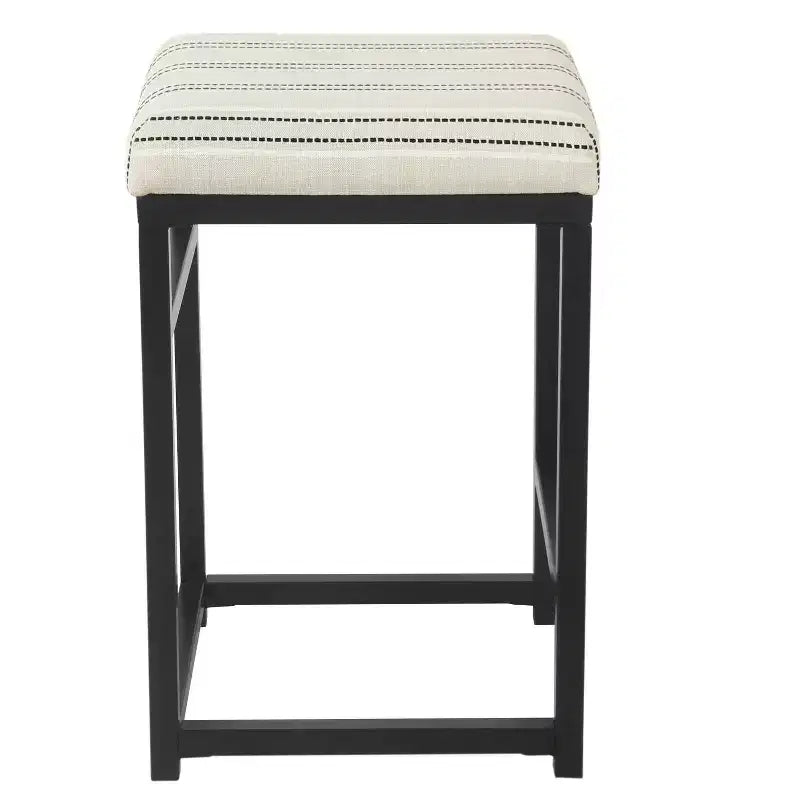 Tabouret de bar en métal à hauteur de comptoir à dossier ouvert - HomePop