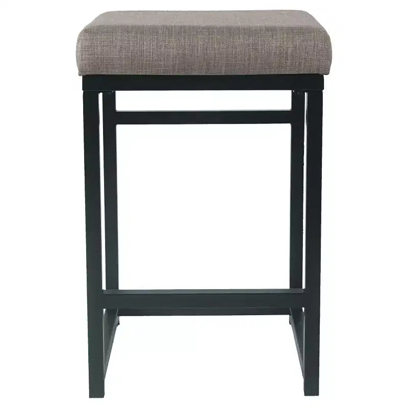 Tabouret de bar en métal à hauteur de comptoir à dossier ouvert - HomePop