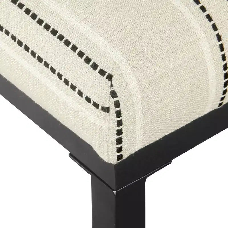 Tabouret de bar en métal à hauteur de comptoir à dossier ouvert - HomePop
