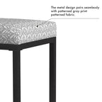 Tabouret de bar en métal à hauteur de comptoir à dossier ouvert - HomePop
