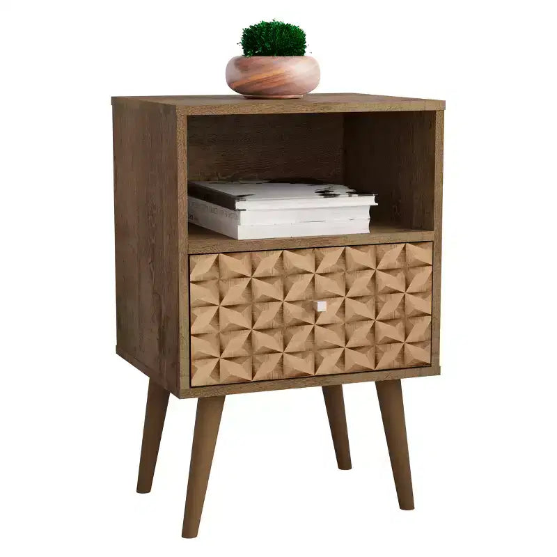 Table de chevet moderne du milieu du siècle Liberty 1.0 - Manhattan Comfort
