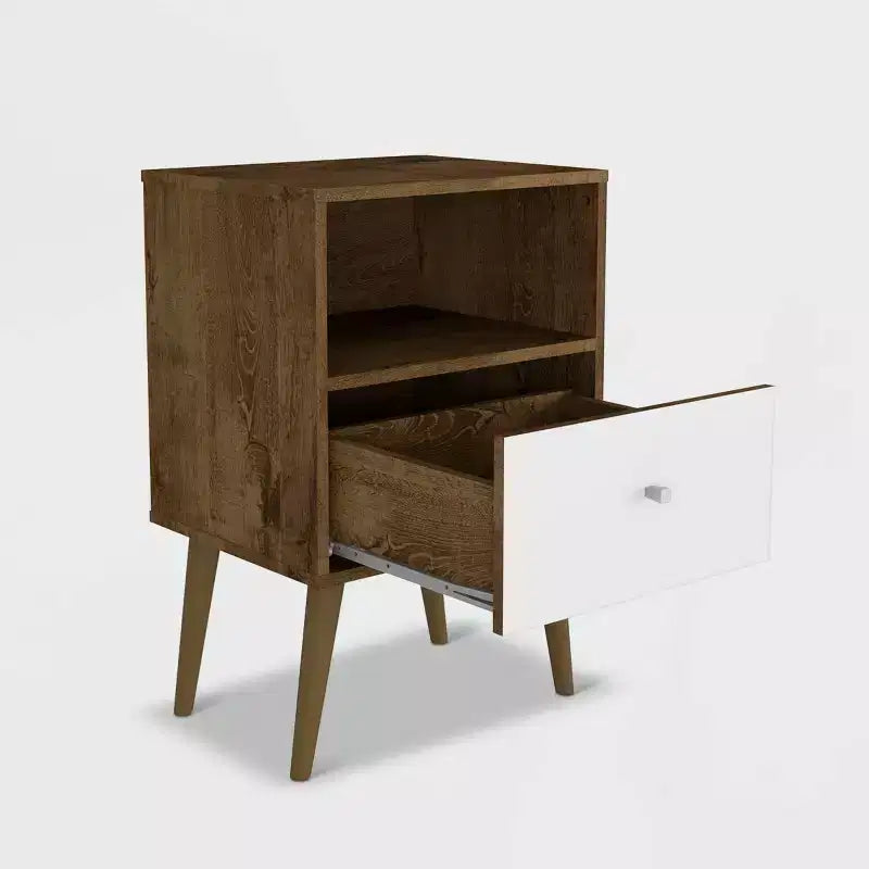 Table de chevet moderne du milieu du siècle Liberty 1.0 - Manhattan Comfort