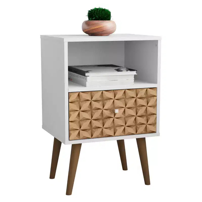 Table de chevet moderne du milieu du siècle Liberty 1.0 - Manhattan Comfort