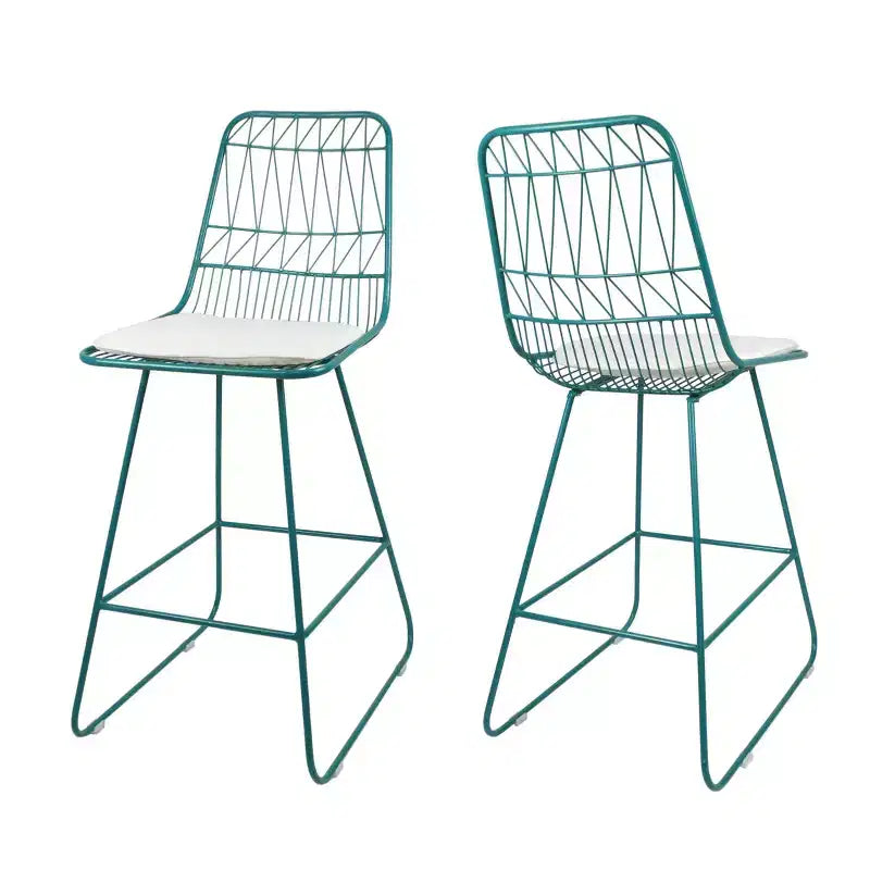 Lot de 2 tabourets de bar modernes en fer à hauteur de comptoir Walcott - Christopher Knight Home