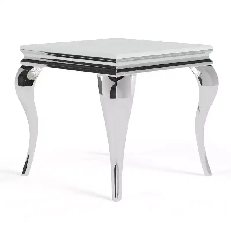 Table d'appoint à plateau en verre Glam
